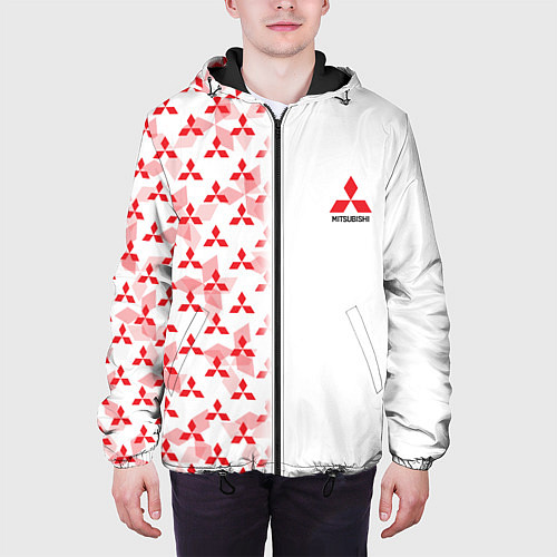 Мужская куртка Mitsubishi Mini logo Half pattern / 3D-Черный – фото 3