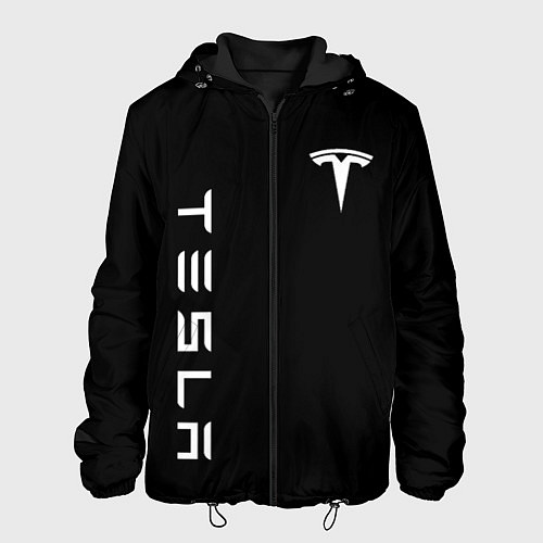 Мужская куртка Tesla Тесла логотип и надпись / 3D-Черный – фото 1