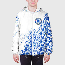Куртка с капюшоном мужская Chelsea fc, цвет: 3D-белый — фото 2