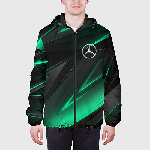 Мужская куртка MERCEDES-BENZ AMG NEON STRIPES PETRONAS / 3D-Черный – фото 3