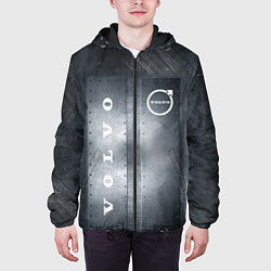 Куртка с капюшоном мужская Металлические пластины VOLVO, цвет: 3D-черный — фото 2