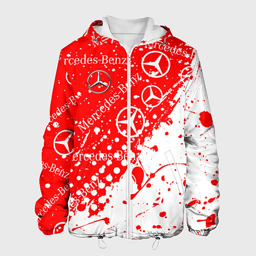 Мужская куртка Mercedes Паттерн Брызги красок / 3D-Белый – фото 1