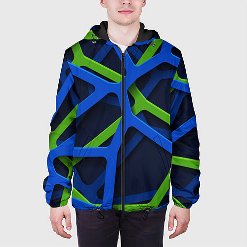 Мужская куртка Паутина 3D 2022 / 3D-Черный – фото 3