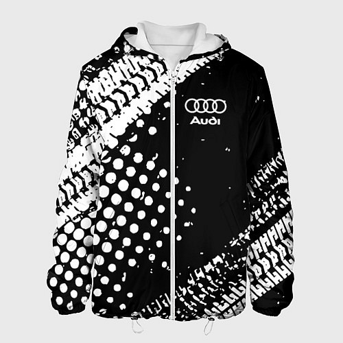Мужская куртка Ауди audi шины / 3D-Белый – фото 1