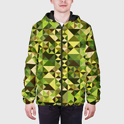 Куртка с капюшоном мужская Камуфляж Призма - лес, цвет: 3D-черный — фото 2