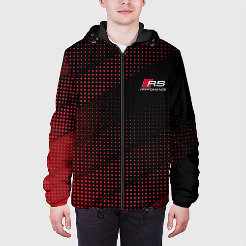 Мужская куртка AUDI RS RED SPORT / 3D-Черный – фото 3