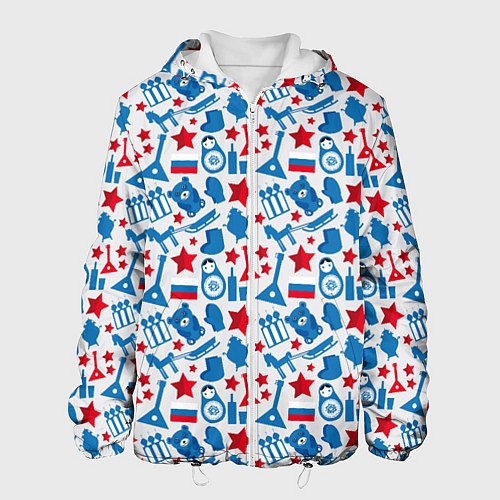 Мужская куртка Русский Символизм / 3D-Белый – фото 1