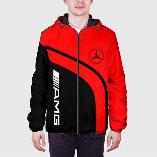 Мужская куртка AMG MERCEDES RED / 3D-Черный – фото 3