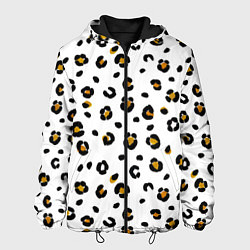 Куртка с капюшоном мужская Пятна леопарда leopard spots, цвет: 3D-черный