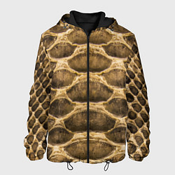 Куртка с капюшоном мужская Snake Skin Pattern, цвет: 3D-черный
