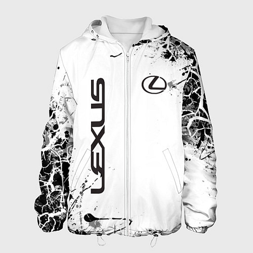 Мужская куртка Lexus texture Трещины / 3D-Белый – фото 1