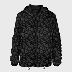 Куртка с капюшоном мужская Черепа - фон, цвет: 3D-черный