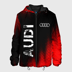 Куртка с капюшоном мужская АУДИ Audi Абстракция, цвет: 3D-черный