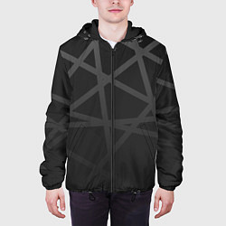 Куртка с капюшоном мужская ГЕОМЕТРИЧЕСКИЙ ПАТТЕРН ЧЕРНЫЙ, цвет: 3D-черный — фото 2