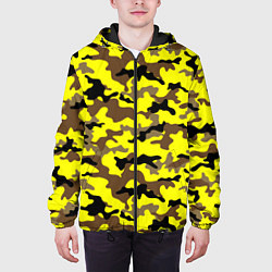 Куртка с капюшоном мужская Камуфляж Жёлто-Коричневый, цвет: 3D-черный — фото 2