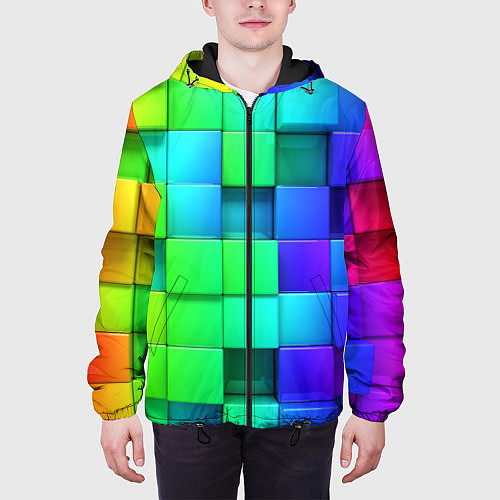 Мужская куртка Color geometrics pattern Vanguard / 3D-Черный – фото 3