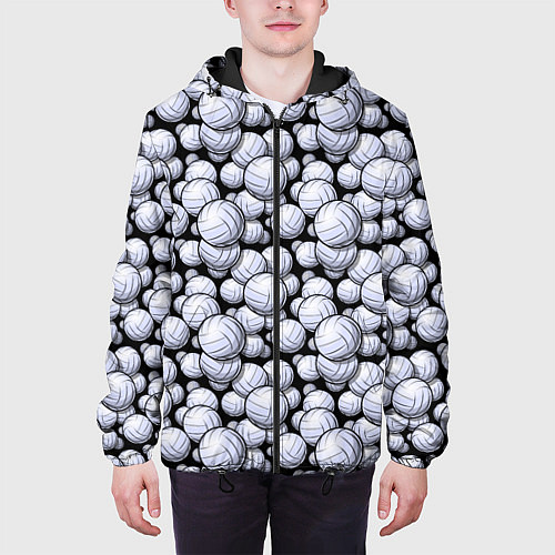 Мужская куртка Волейбольные Мячи Volleyballs / 3D-Черный – фото 3
