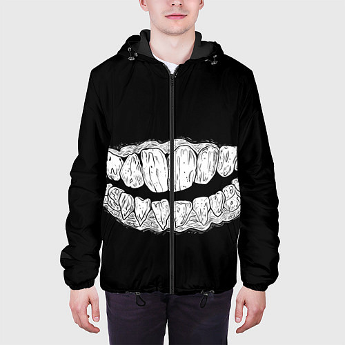Мужская куртка Зубы Каонаси / 3D-Черный – фото 3