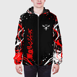 Куртка с капюшоном мужская Токийские мстители брызги красок, цвет: 3D-черный — фото 2