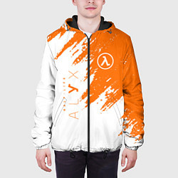 Куртка с капюшоном мужская Half-life texture, цвет: 3D-черный — фото 2