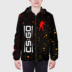 Куртка с капюшоном мужская КС ГО Краска, цвет: 3D-черный — фото 2