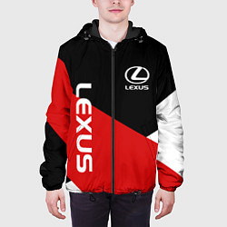 Куртка с капюшоном мужская LEXUS ЛЕКСУС ТРИ ЦВЕТА, цвет: 3D-черный — фото 2