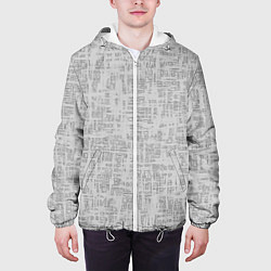 Куртка с капюшоном мужская Дополнение к Город Коллекция Get inspired! 119-9-3, цвет: 3D-белый — фото 2