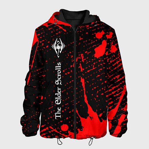 Мужская куртка TESV: SKYRIM - Краска Вертикально / 3D-Черный – фото 1