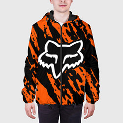Куртка с капюшоном мужская FOX MOTOCROSS ORANGE, цвет: 3D-черный — фото 2