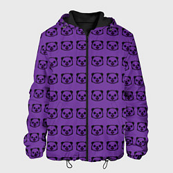 Куртка с капюшоном мужская Purple Panda, цвет: 3D-черный