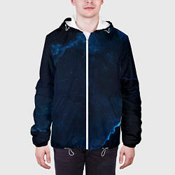 Куртка с капюшоном мужская Звездные облака, цвет: 3D-белый — фото 2