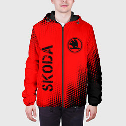 Куртка с капюшоном мужская SKODA Skoda Абстракция, цвет: 3D-черный — фото 2
