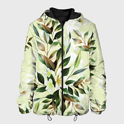 Куртка с капюшоном мужская Цветы Липовый Сад, цвет: 3D-черный