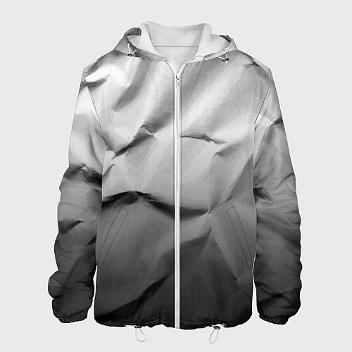 Мужская куртка Мятая бумага Текстура Crumpled Paper Texture / 3D-Белый – фото 1