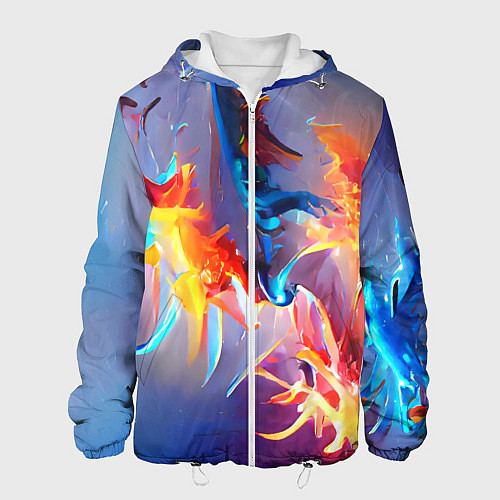 Мужская куртка Замерзшее пламя / 3D-Белый – фото 1