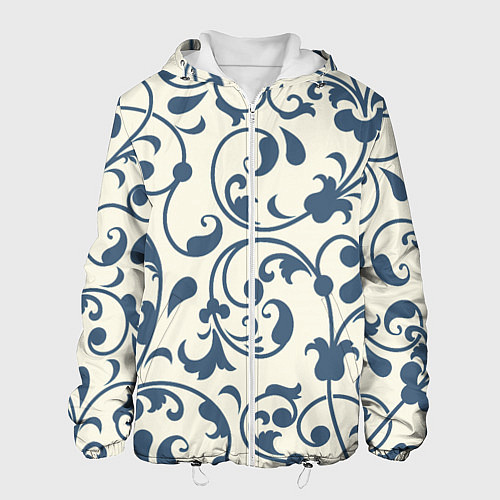 Мужская куртка Гжелевый вьюнок / 3D-Белый – фото 1