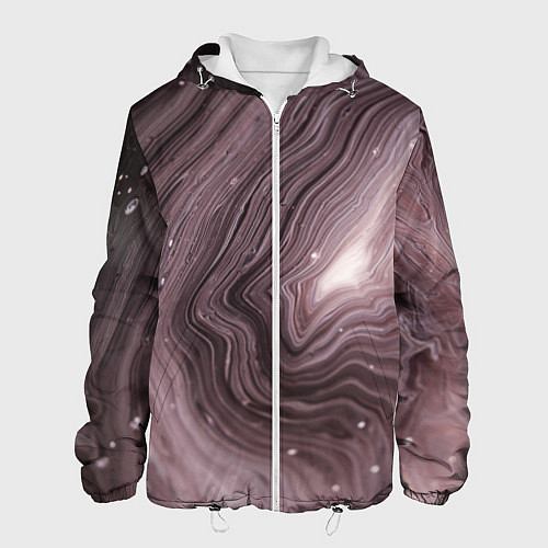 Мужская куртка Не перемешанные краски abstraction / 3D-Белый – фото 1