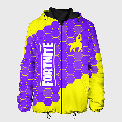 Мужская куртка ФОРТНАЙТ - ЛАМА Соты / 3D-Черный – фото 1