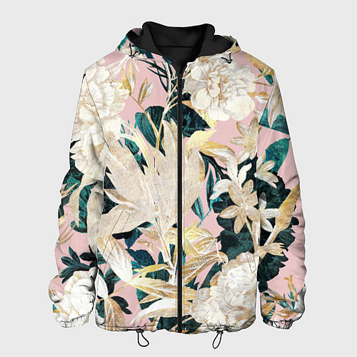 Мужская куртка Цветы Королевский Цветочный Узор / 3D-Черный – фото 1