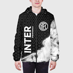 Куртка с капюшоном мужская INTER Football Пламя, цвет: 3D-черный — фото 2