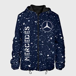 Куртка с капюшоном мужская МЕРСЕДЕС Mercedes Брызги, цвет: 3D-черный