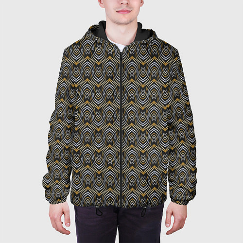 Мужская куртка Классические строгие узоры / 3D-Черный – фото 3