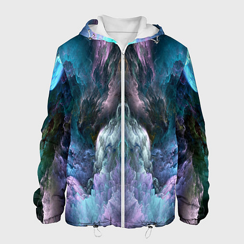 Мужская куртка Облака неонового цвета Neon colored clouds / 3D-Белый – фото 1