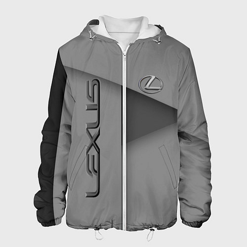 Мужская куртка Lexus - серая абстракция / 3D-Белый – фото 1