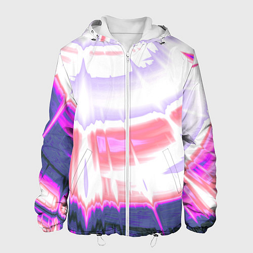 Мужская куртка Тай-дай Абстракция Tie-Dye / 3D-Белый – фото 1