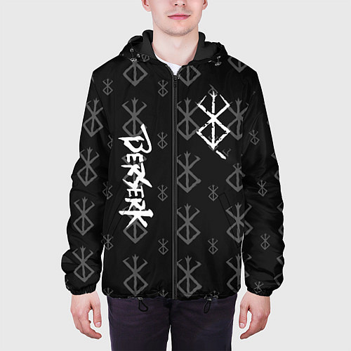 Мужская куртка Berserk bleck mask манга / 3D-Черный – фото 3