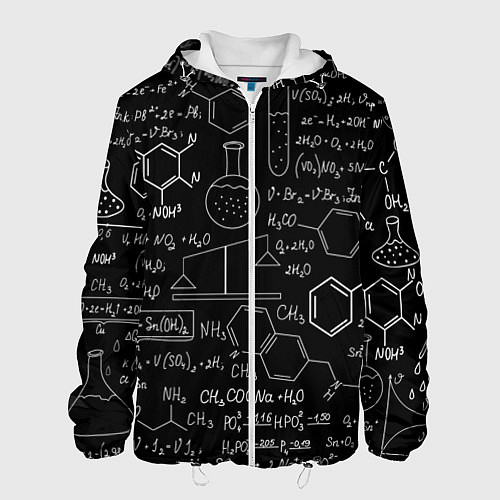 Мужская куртка Химия -формулы / 3D-Белый – фото 1