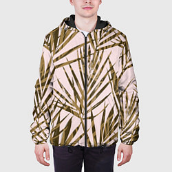 Куртка с капюшоном мужская Тропические Пальмы Летом, цвет: 3D-черный — фото 2