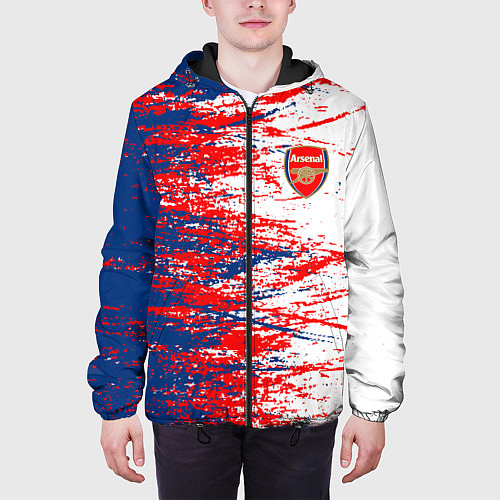Мужская куртка Arsenal fc арсенал фк texture / 3D-Черный – фото 3