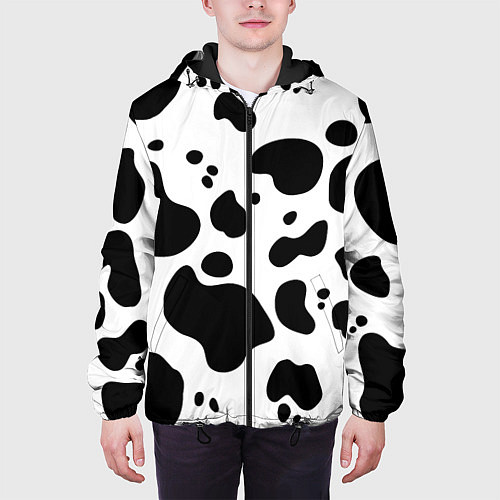 Мужская куртка Пятна Далматина / 3D-Черный – фото 3